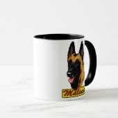 Mug Belge Malinois Headstudy (Devant droit)