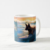 Mug Belge Shepherd Beach Surf Peinture (Devant droit)