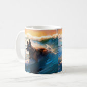 Mug Belge Shepherd Beach Surf Peinture (Devant gauche)