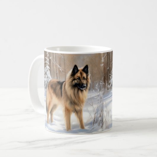 Mug Belge Tervuren Laissons neiger Noël (Devant gauche)