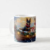 Mug Belgian Malinois Christmas Boat Holiday (Devant gauche)