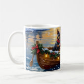 Mug Belgian Malinois Christmas Boat Holiday (Gauche)