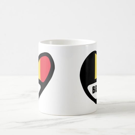 Mug Belgique Code Pays Drapeau Coeur BEL (Centre)