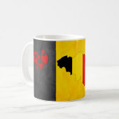 Mug Belgique Drapeau Patriotique cadeau (Devant gauche)