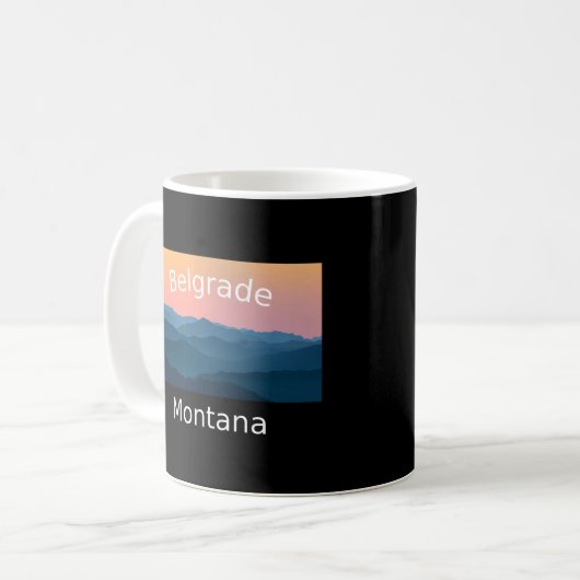 Mug Belgrade Montana coucher de soleil (Devant gauche)