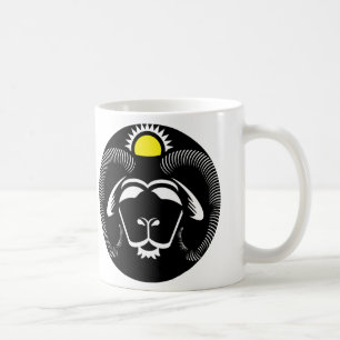 Mug Bélier à baies graphiques avec soleil