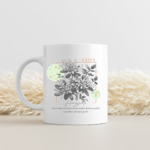 Mug Bélier Astrologie Florale Chèvrefeuille Anniversai