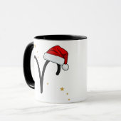 Mug Bélier de Noël Chapeau de Père Noël (Devant gauche)