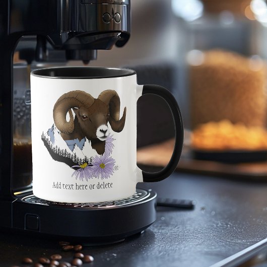 Mug Bélier majestueux de gros mouton brun de montagne