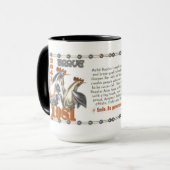 Mug Bélier né par coq en métal de zodiaque de 1981 (Devant gauche)