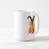 Mug Bélier 'Pas de Peur, Juste du Feu' Fierté du Zodia (Devant droit)
