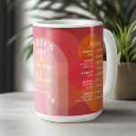 Mug Bélier Personnalisé Zodiac Aries - Photo Design mo<br><div class="desc">Personnalisez cette tasse de café avec une date de naissance, un nom et une photo. Un design personnalisé de tasse d'anniversaire avec le signe zodiaque - Béliers - plus traits de personnalité, information et constellation. Une combinaison de couleur rouge et orange enflammée et énergique - associée à Aries est le...</div>