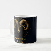 Mug Bélier Symbole du Bélier Courage Astrologie Cadeau (Devant gauche)
