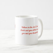 Mug Believe red and white heart (Devant droit)
