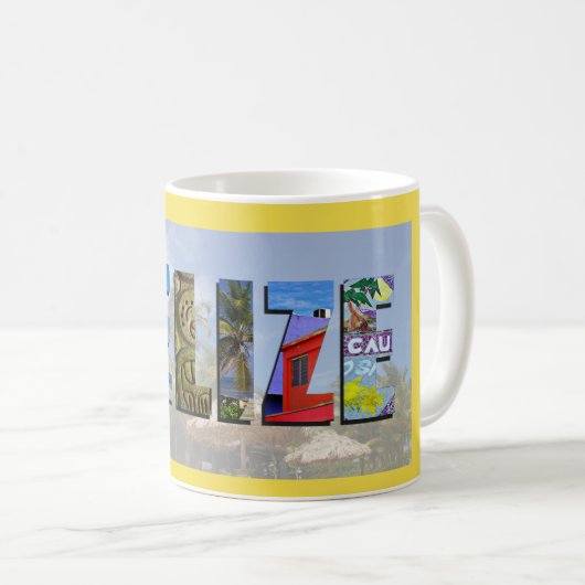 Mug Belize Tropical Beach Travel Photos (Devant droit)