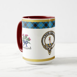 Mug Bell Clan Badge Tartan & Motto