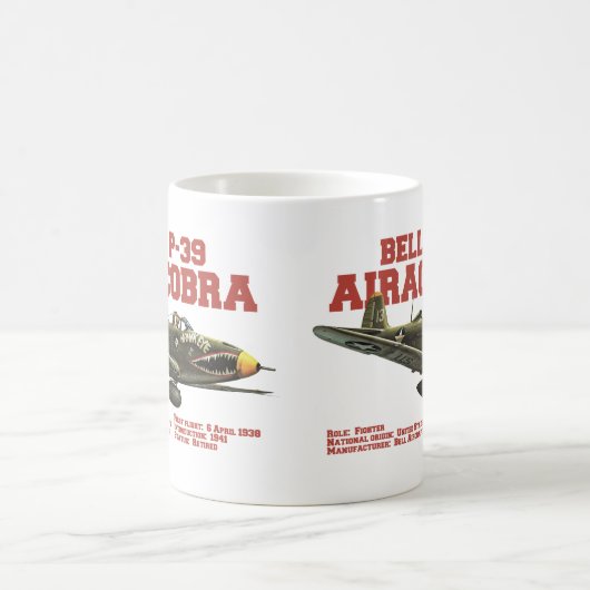 Mug Bell P-39 Airacobra | WW2 Plane (Centre)