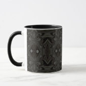 Mug Belladonna Abstract Black and Gray Fluid Art (Gauche)