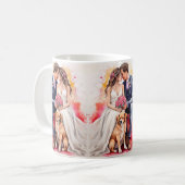 Mug Belle aquarelle couple mariage (Devant gauche)