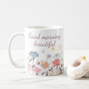Mug Belle aquarelle du matin Fleurs d'art