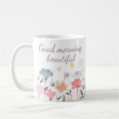 Mug Belle aquarelle du matin Fleurs d'art (Gauche)