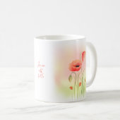 Mug Belle aquarelle Fleur de Pavot (Devant droit)