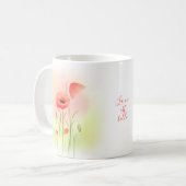 Mug Belle aquarelle Fleur de Pavot (Devant gauche)
