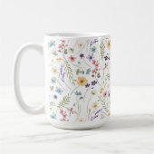 Mug Belle aquarelle Fleurs et papillons (Gauche)