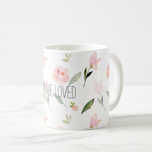 Mug Belle aquarelle florale (Devant droit)