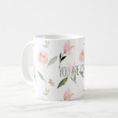 Mug Belle aquarelle florale (Devant gauche)