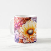 Mug Belle aquarelle florale (Devant gauche)