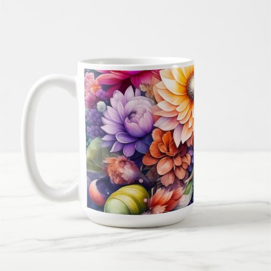 Mug Belle aquarelle florale (Gauche)