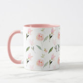 Mug Belle Aquarelle Florale Rose (Gauche)