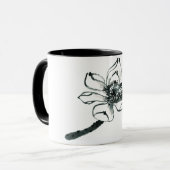 Mug Belle aquarelle Lotus de la paix | (Devant gauche)