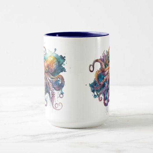 Mug Belle aquarelle pieuvre (Centre)