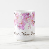 Mug Belle aquarelle rose fleurs de cerisiers Nana (Centre)