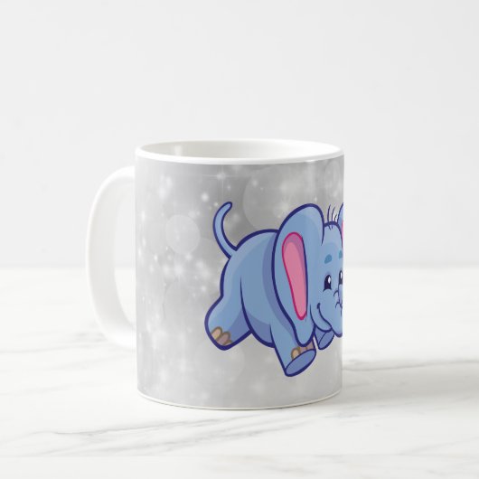 Mug Belle bande dessinée d'éléphant (Devant gauche)