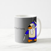 Mug Belle bande dessinée pingouin noir et blanc (Devant droit)