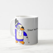 Mug Belle bande dessinée pingouin noir et blanc (Devant gauche)