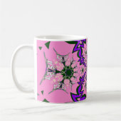 Mug Belle Bébé rose Floral Purple Shade Motif Art (Gauche)