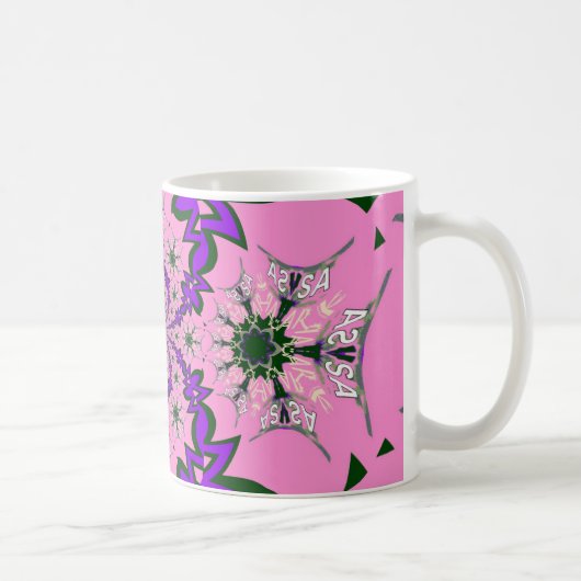 Mug Belle Bébé rose Floral Purple Shade Motif Art (Droite)