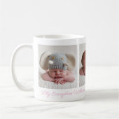 Mug Belle Bébée fille Photo Jolie rose Nom du script (Gauche)