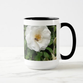 Mug Belle Bee Sur Le Beau Art Rose Photographie Nature