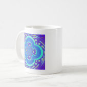 Mug Belle belle Afrique bleu Mandala Flora design (Devant gauche)