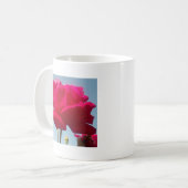 Mug Belle belle Rose céleste rouge contre bleu (Devant gauche)