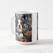 Mug Belle Boston Terrier William Morris Inspiré (Devant gauche)