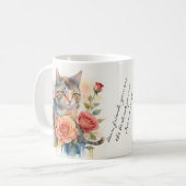 Mug Belle Chat Aquarelle Avec Message Personnalisé (Devant gauche)