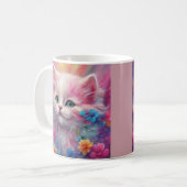 Mug Belle Chat Blanc Fluffy (Devant gauche)