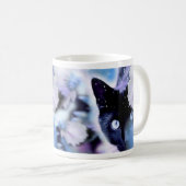 Mug Belle Chats Noirs avec Fleurs (Devant droit)
