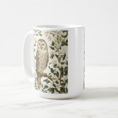 Mug Belle Chouette De L'Oural Et Fleurs De Magnolia (Devant gauche)